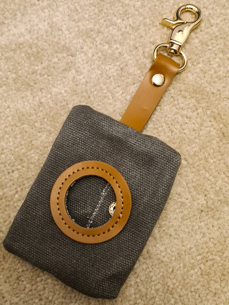 Waxed Canvas Poo Bag Holder