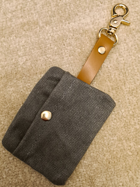 Waxed Canvas Poo Bag Holder