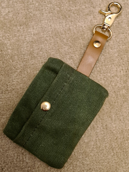 Waxed Canvas Poo Bag Holder