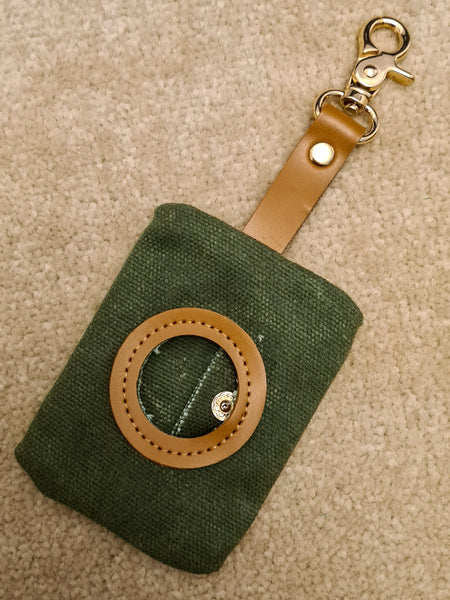 Waxed Canvas Poo Bag Holder