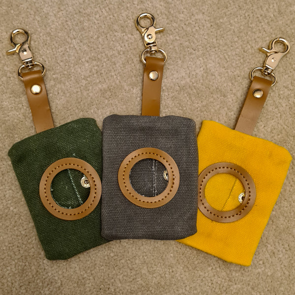 Waxed Canvas Poo Bag Holder