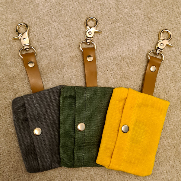 Waxed Canvas Poo Bag Holder